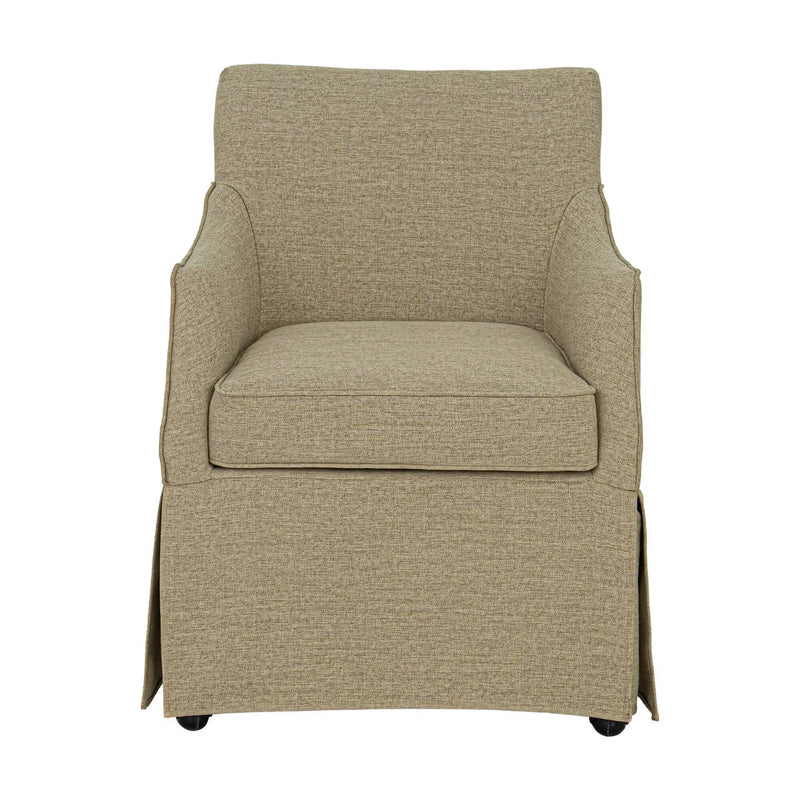 London - Upholstered Skirted Dining Arm Chair by HouseOfZazla