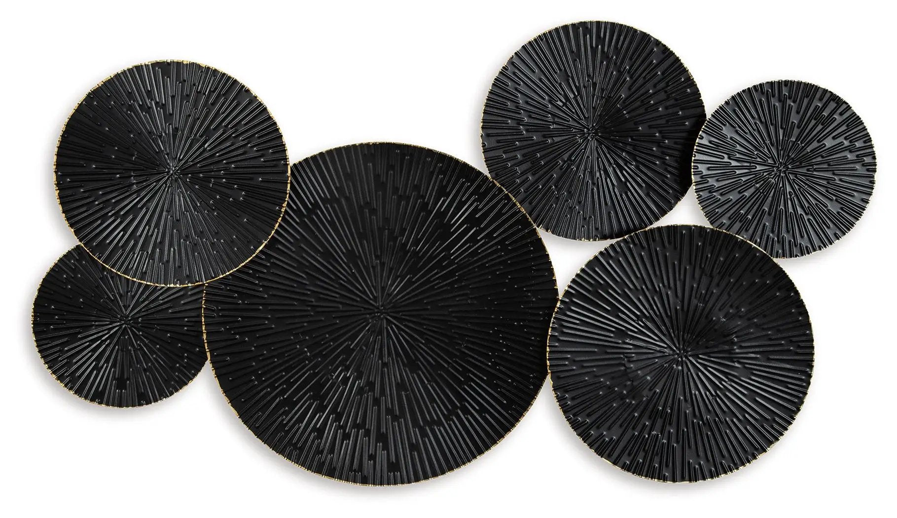 Rhetlen - Wall Decor - Black / Gold Finish by Unique Piece Furniture