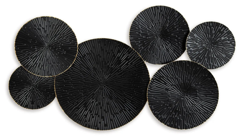 Rhetlen - Wall Decor - Black / Gold Finish by Unique Piece Furniture