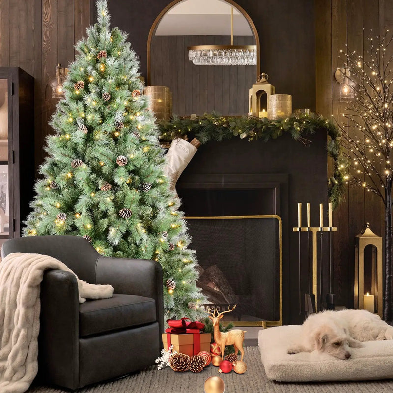 6FT Christmas Tree with 66 Pine Cones by HouseOfZazla