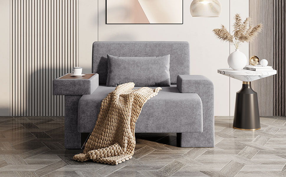 Modern Oversized Armchair With Soft Cushion For Living Room by HouseOfZazla