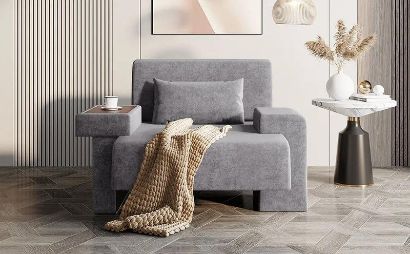 Modern Oversized Armchair With Soft Cushion For Living Room by HouseOfZazla