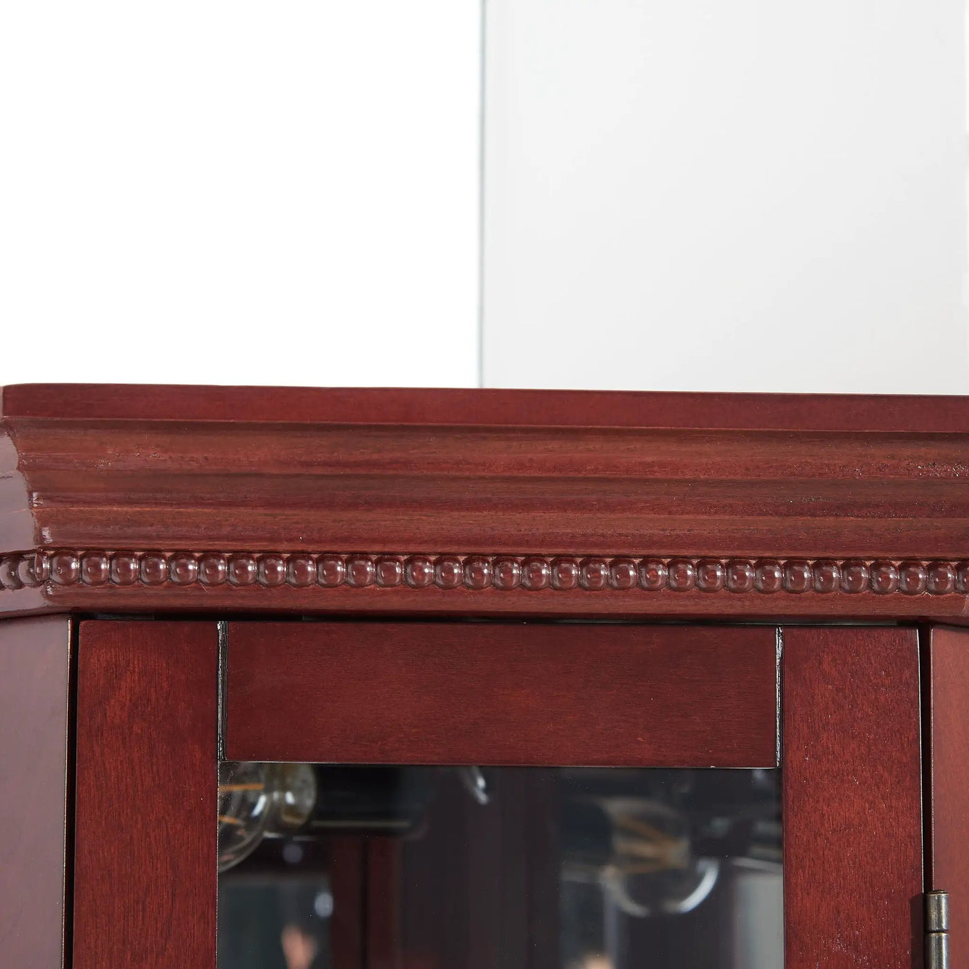 Corner Curio Cabinet With Lights, Adjustable Tempered Glass Shelves, Mirrored Back, Display Cabinet (E26 Light Bulb Not Included) by HouseOfZazla