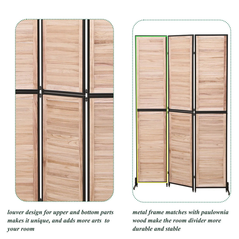 Rustic 3 Panel Room Dividers And Folding Privacy Screen by HouseOfZazla