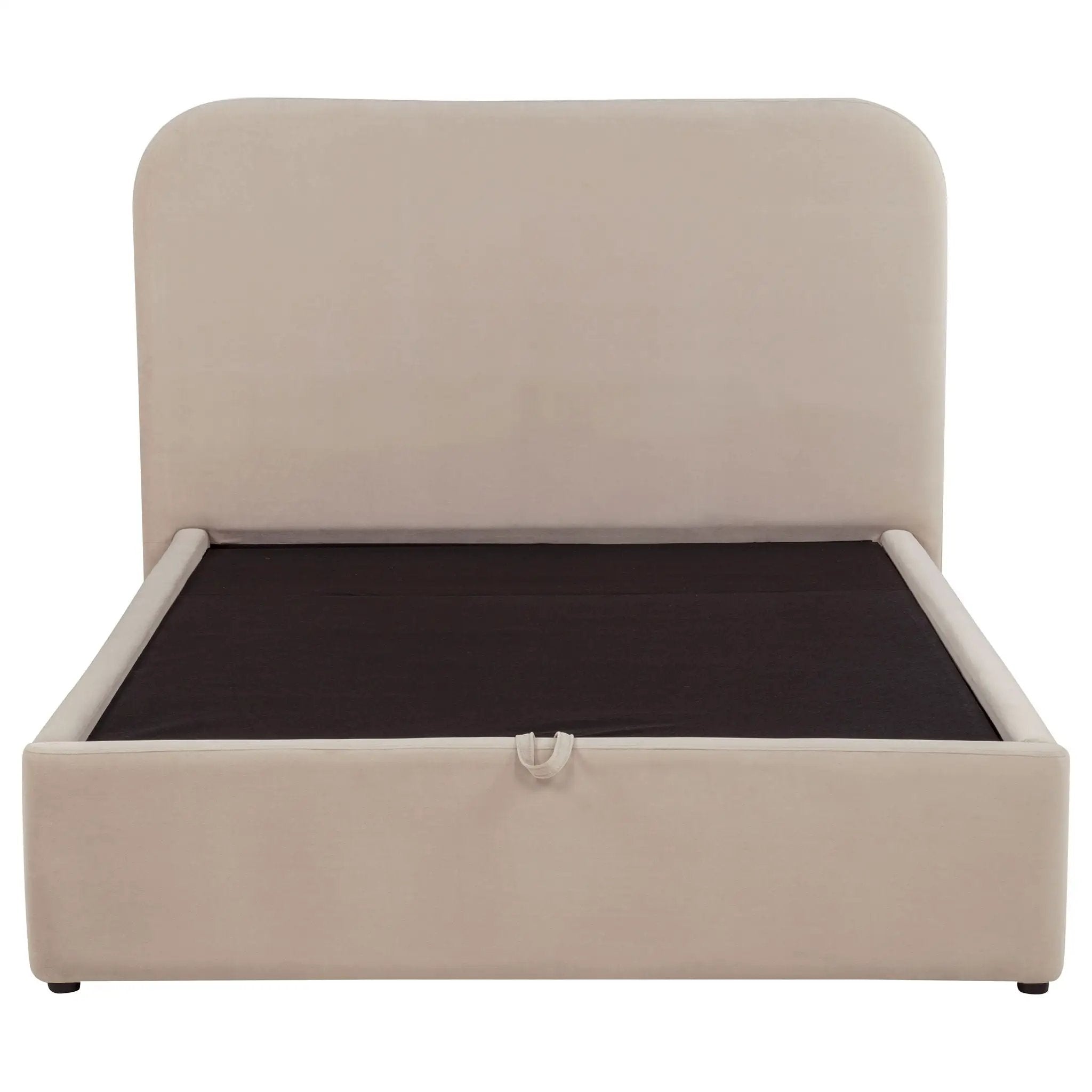 Anders Upholstered Full Storage Lift Platform Bed Beige by Unique Piece Furniture