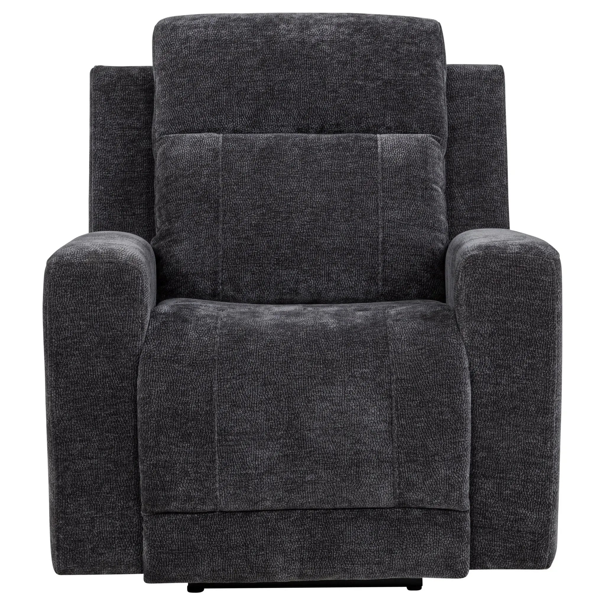 Kennett Chenille Upholstered Power Recliner Chair Dark Grey by Unique Piece Furniture