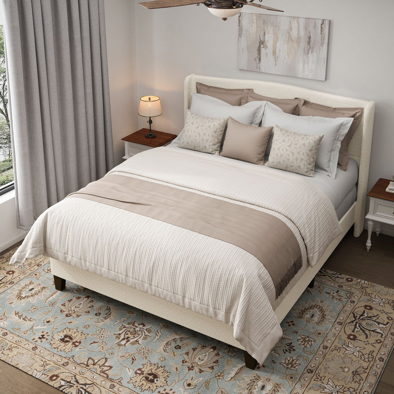 Platform Bed Frame With Tall Headboard And High Footboard by HouseOfZazla