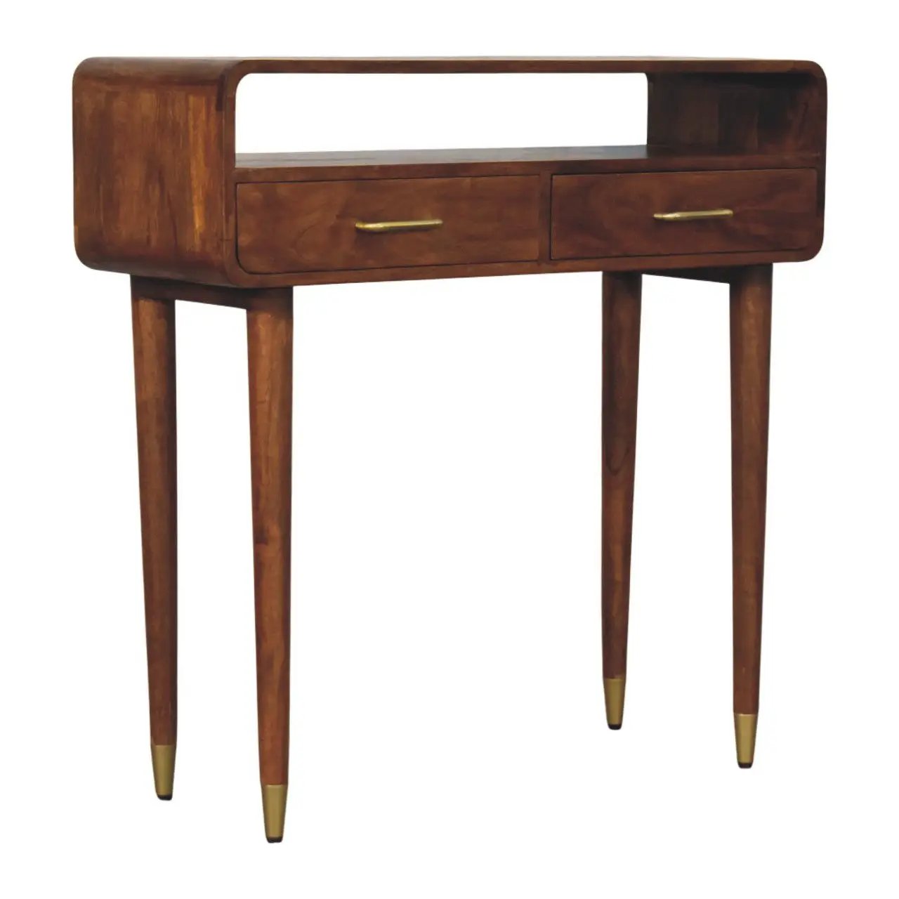Solid Wood Valenza Curved Console Table by HouseOfZazla