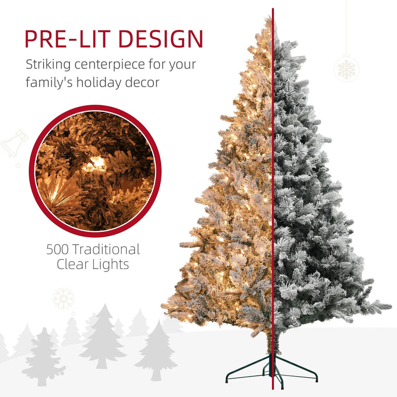 HOMCOM 7.5 ft Pre-Lit Artificial Christmas Tree by HouseOfZazla