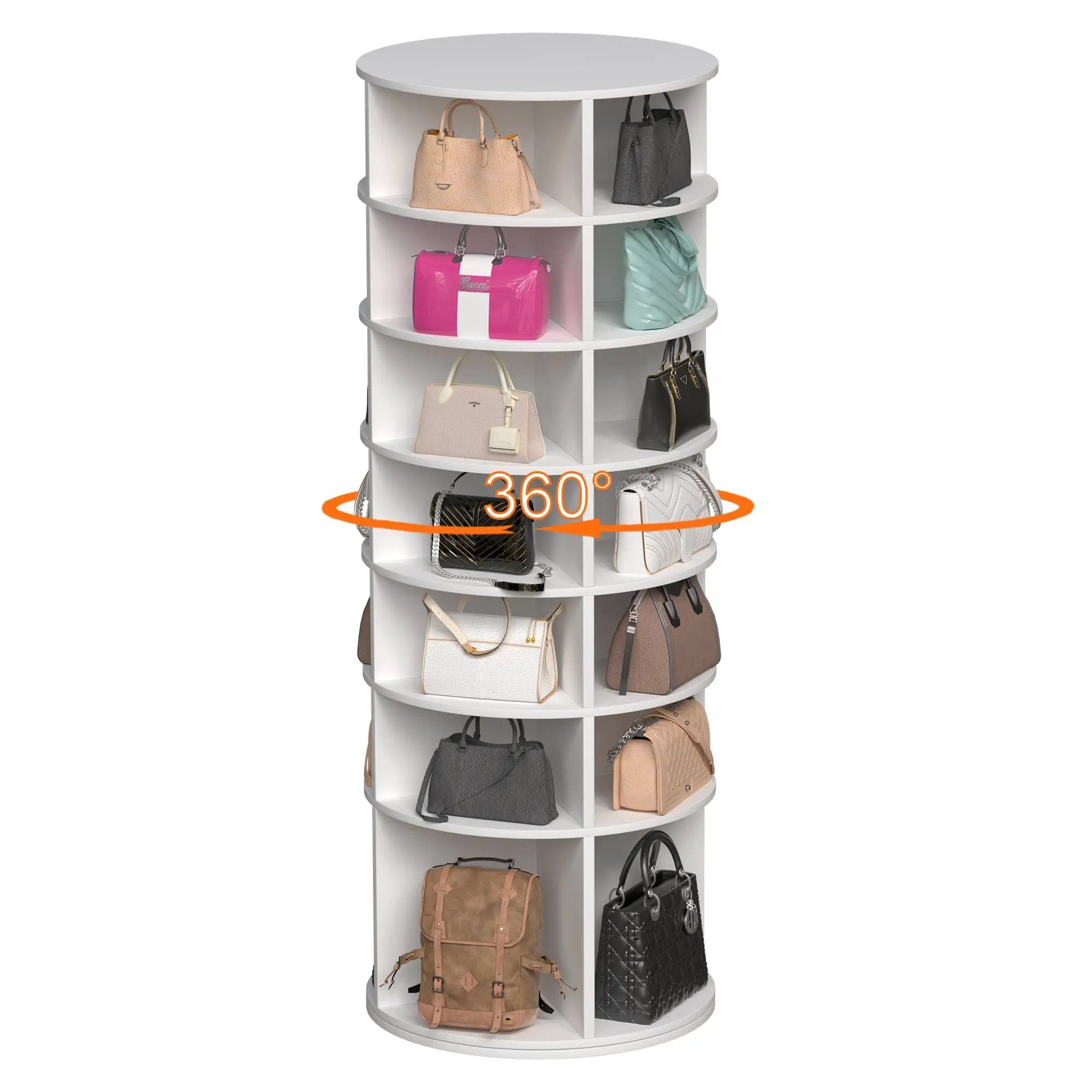 Rotating Shoe Rack Tower - 7-Tier Spinning Shoe Organizer by HouseOfZazla