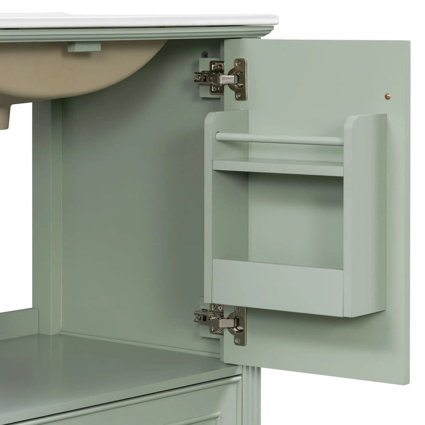 Freestanding Vanity With 1 Drawer & 2 Soft Close Doors With Door Mounted Storage by HouseOfZazla