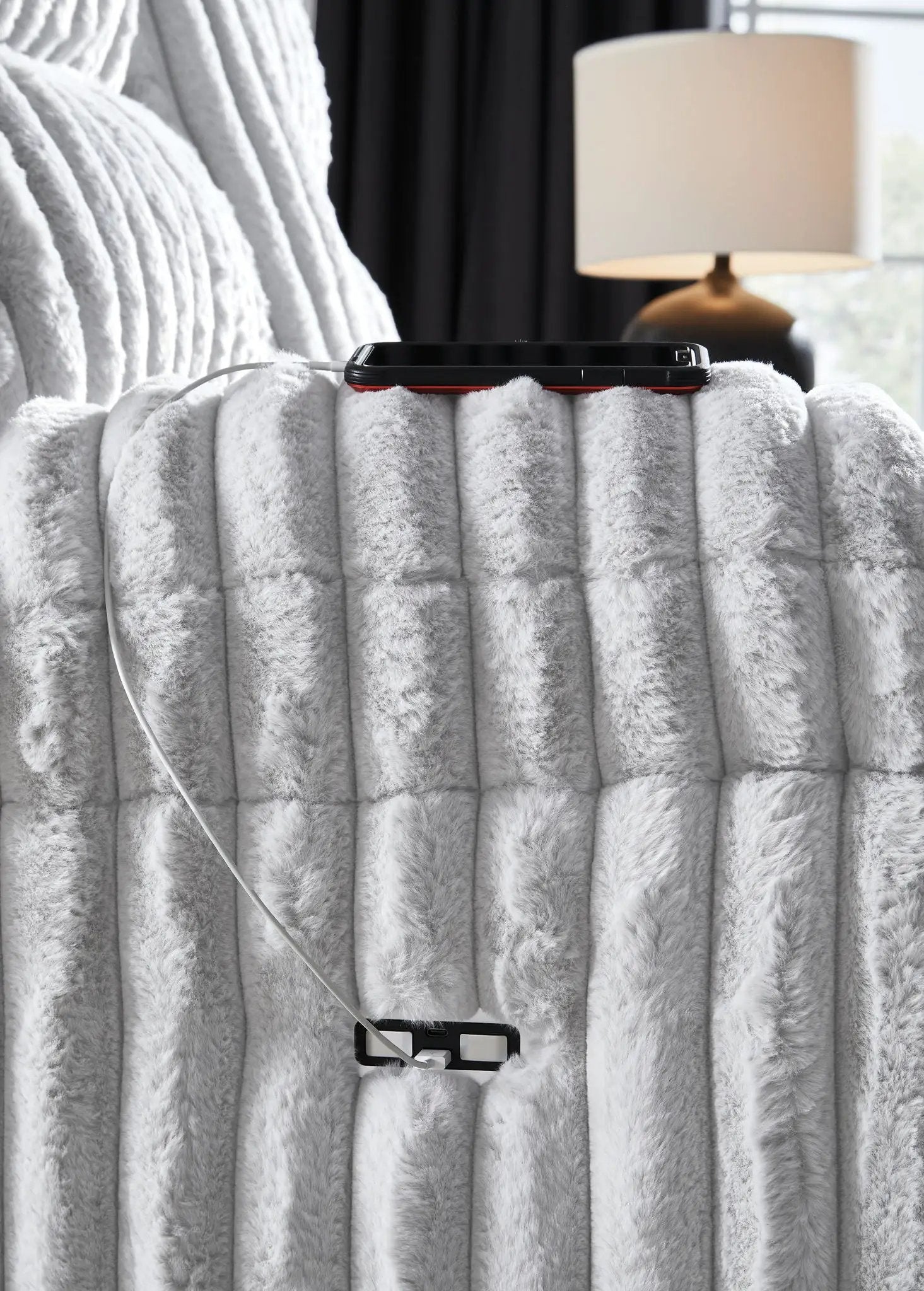 Rhines Falls - Zero Wall Recliner - Alloy by Unique Piece Furniture