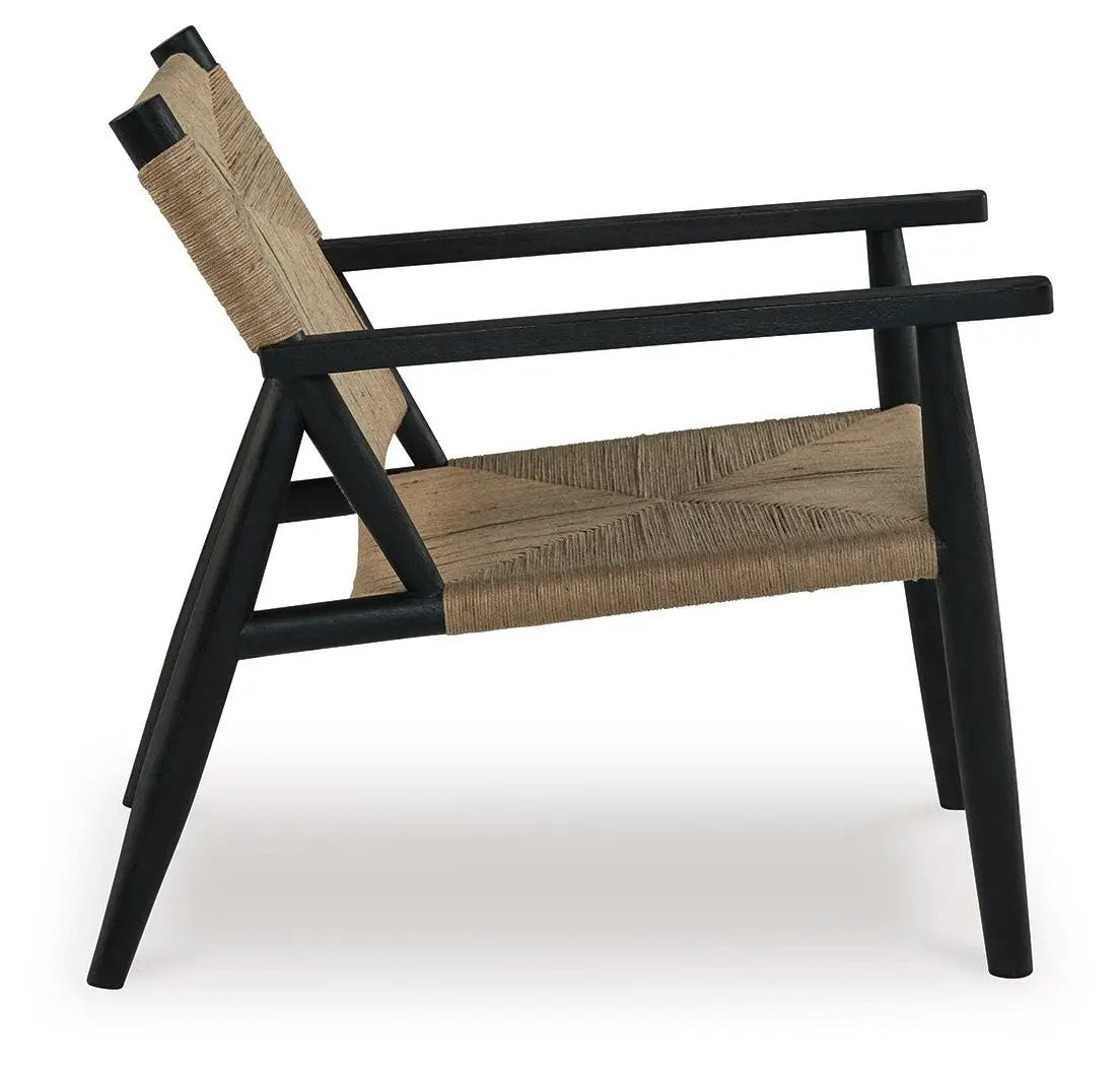 Halfmore - Accent Chair - Black / Natural by Unique Piece Furniture