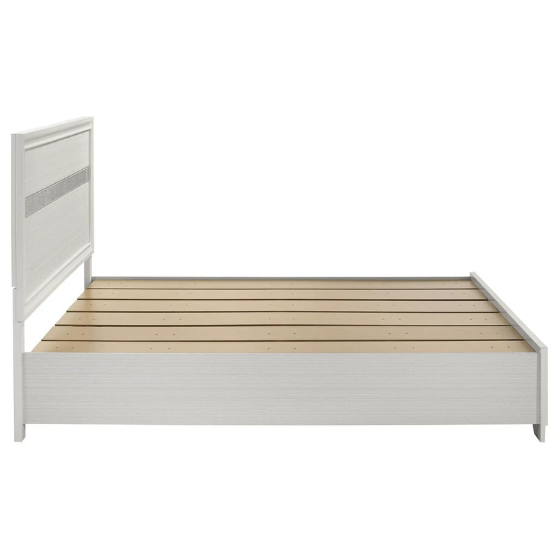 Miranda 51-inch Wood Eastern King Storage Panel Bed White by Unique Piece Furniture
