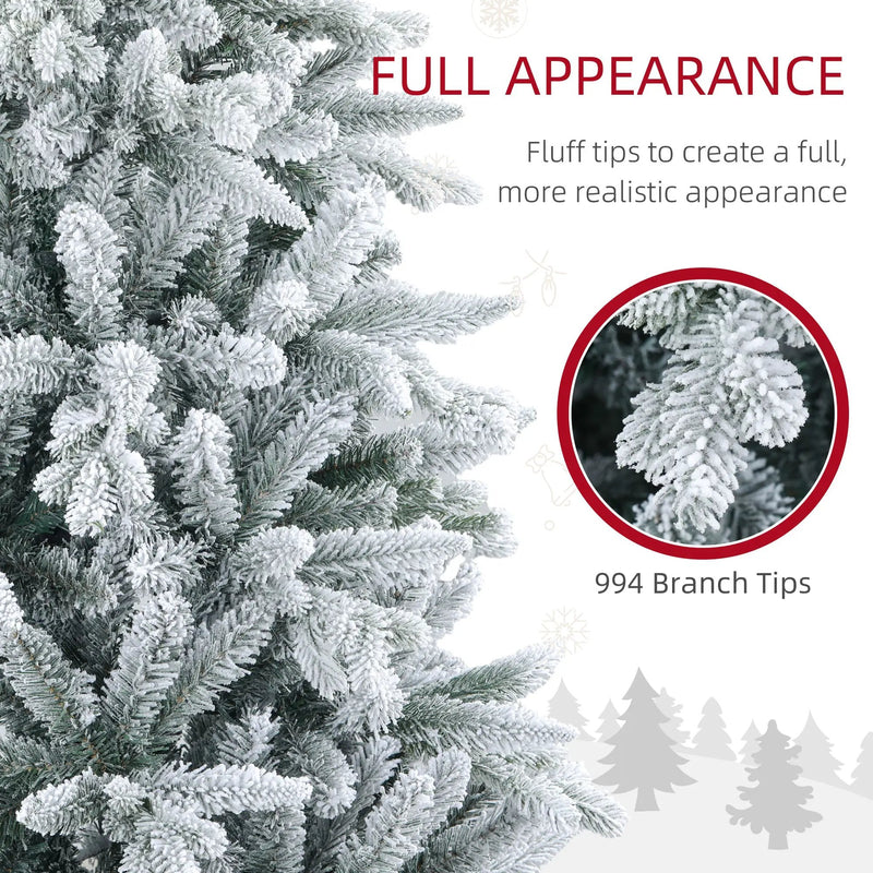 HOMCOM 6ft Snow Flocked Artificial Christmas Tree by HouseOfZazla