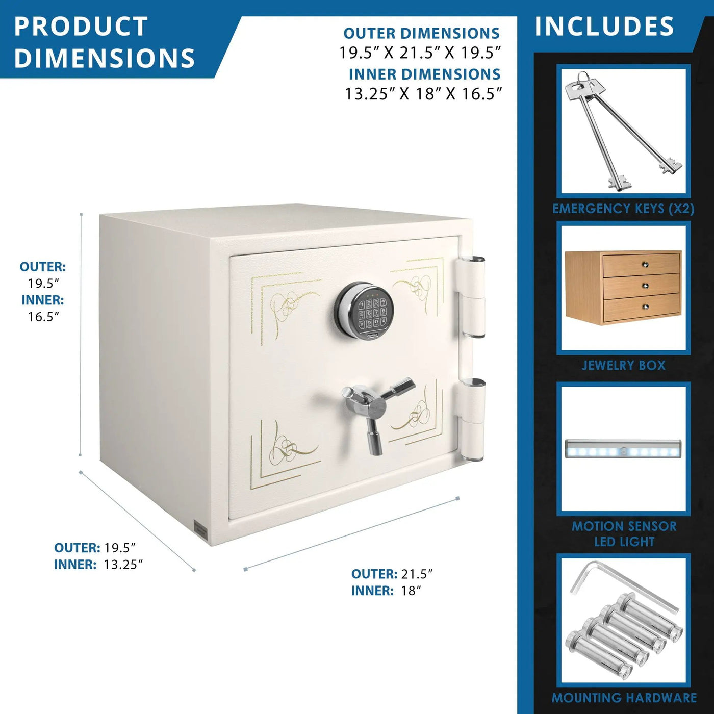 Keypad Fireproof Protection Jewelry Safe by HouseOfZazla