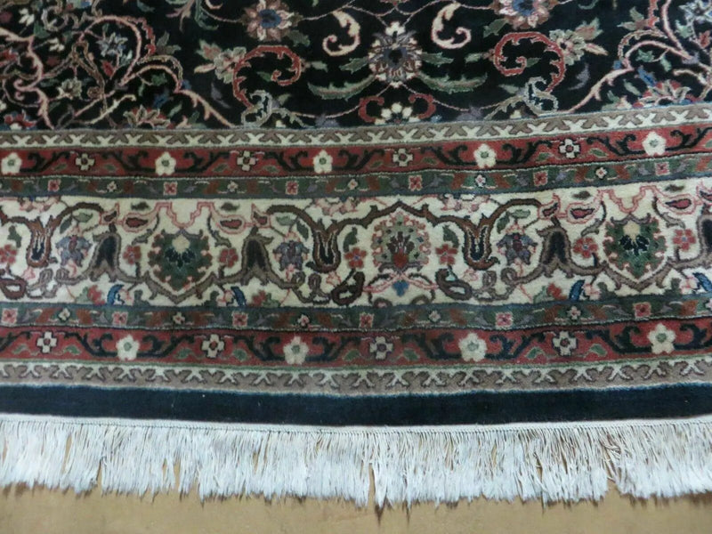 Indo Persian Rug 8x10, Wool Handmade Floral Carpet by Jewel Rugs