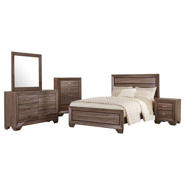 Kauffman 5-piece Queen Bedroom Set Washed Taupe, photo 2 of 7