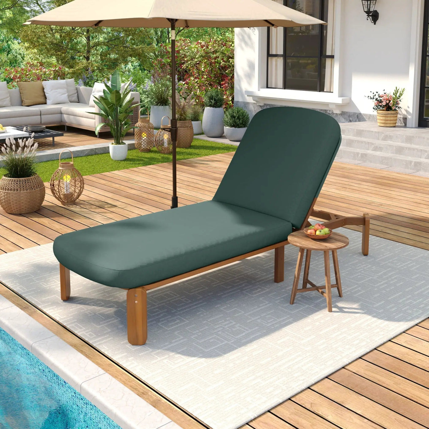 Outdoor Chaise Lounge With Adjustable Backrest by HouseOfZazla