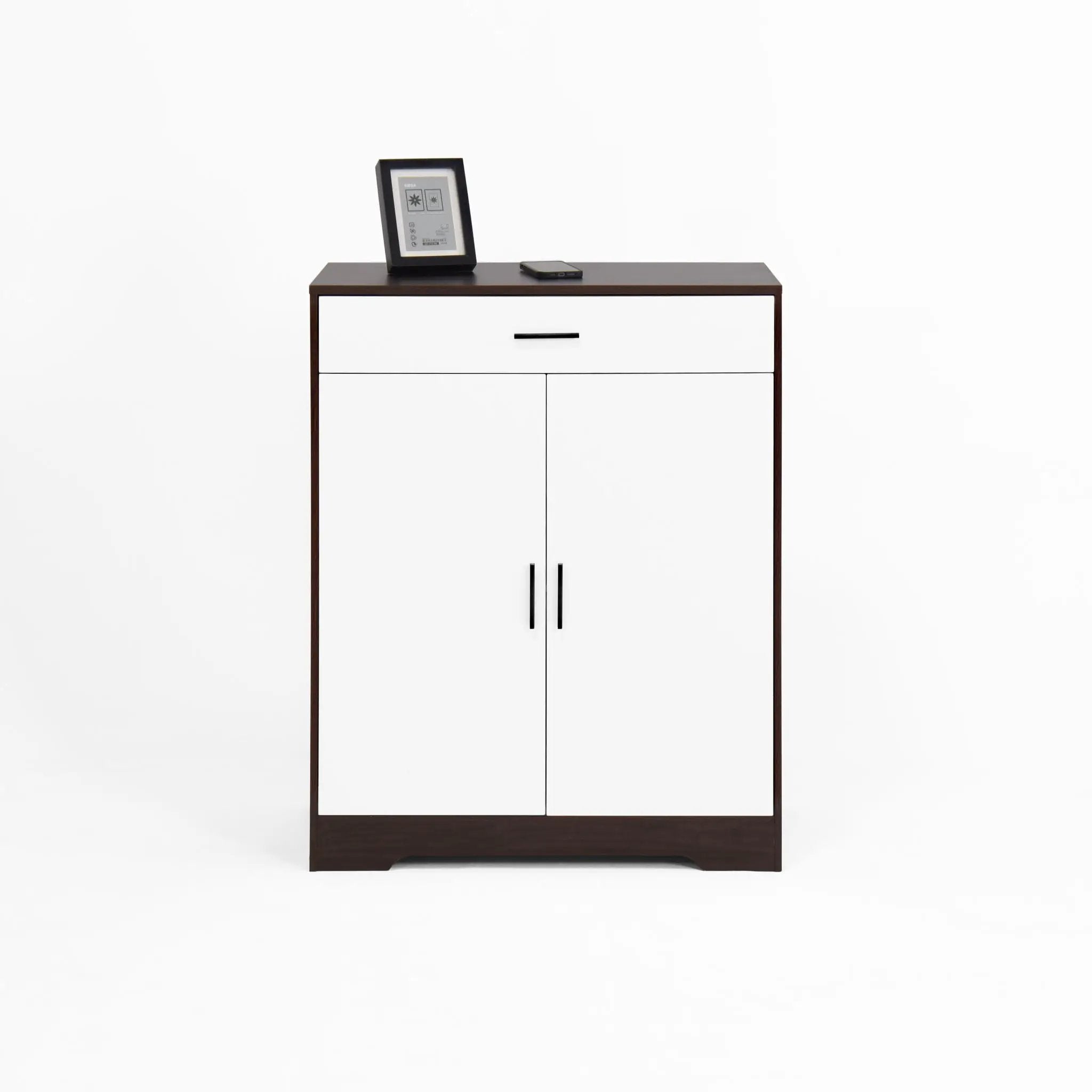 Freestanding Wooden Shoe Cabinet, 4 Tier Organizer With Drawer by HouseOfZazla