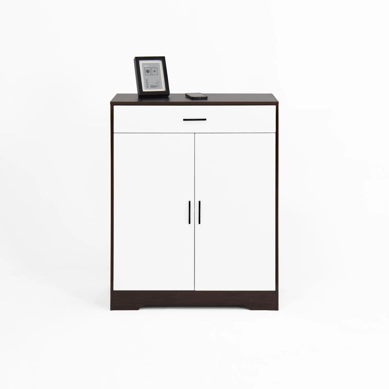 Freestanding Wooden Shoe Cabinet, 4 Tier Organizer With Drawer by HouseOfZazla