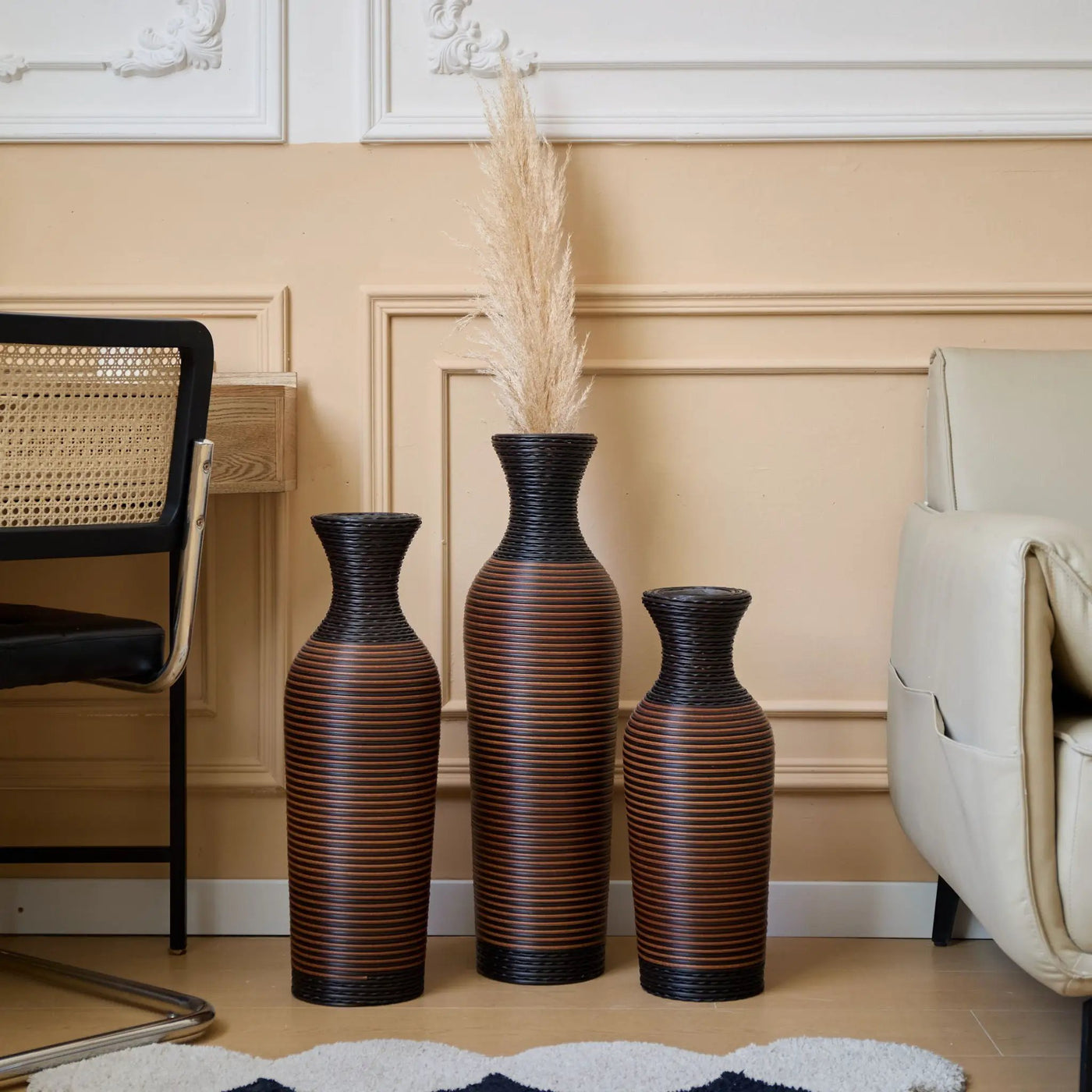Classic And Neat Floor Vase, High Independent Flower Stand (Set of 3) by HouseOfZazla