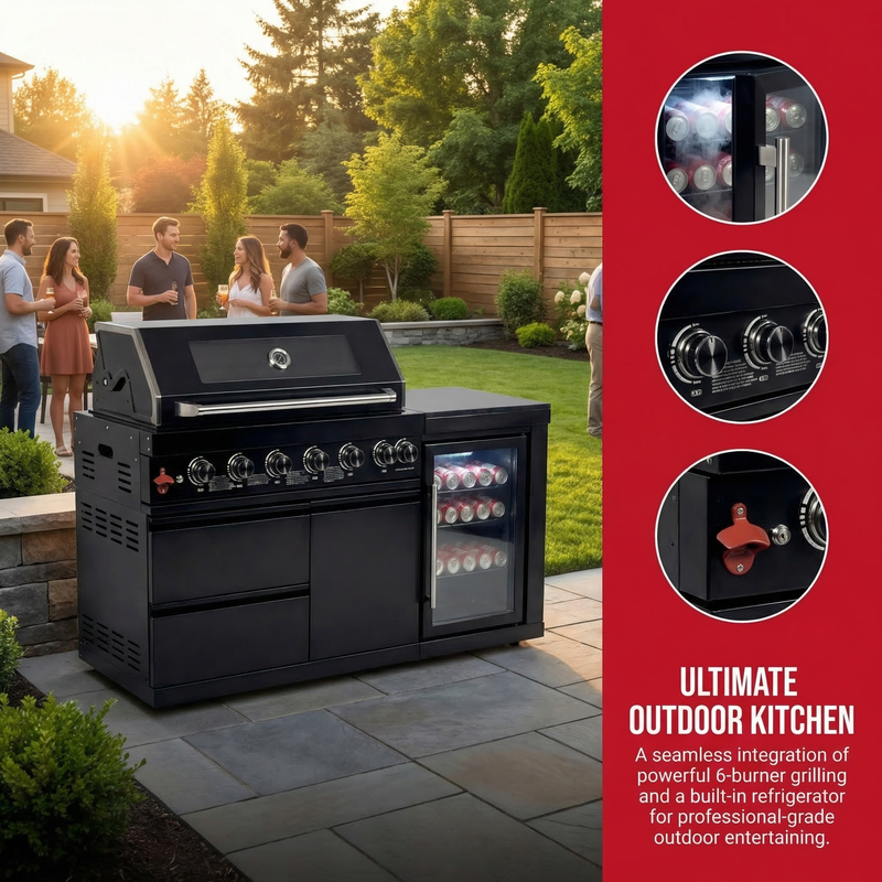6-Burner Propane Gas Grill by HouseOfZazla