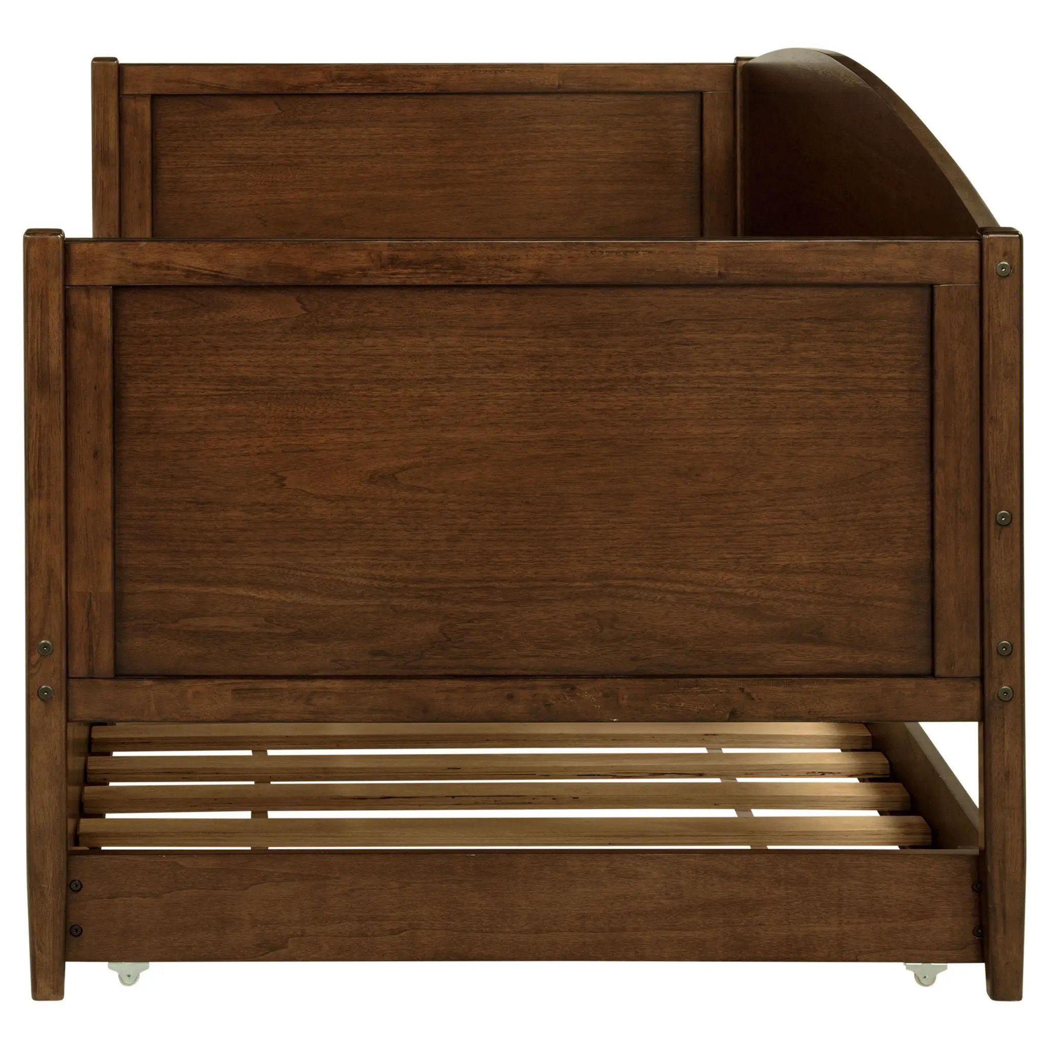 Bozeman Wood Twin Daybed With Trundle Medium Walnut by Unique Piece Furniture