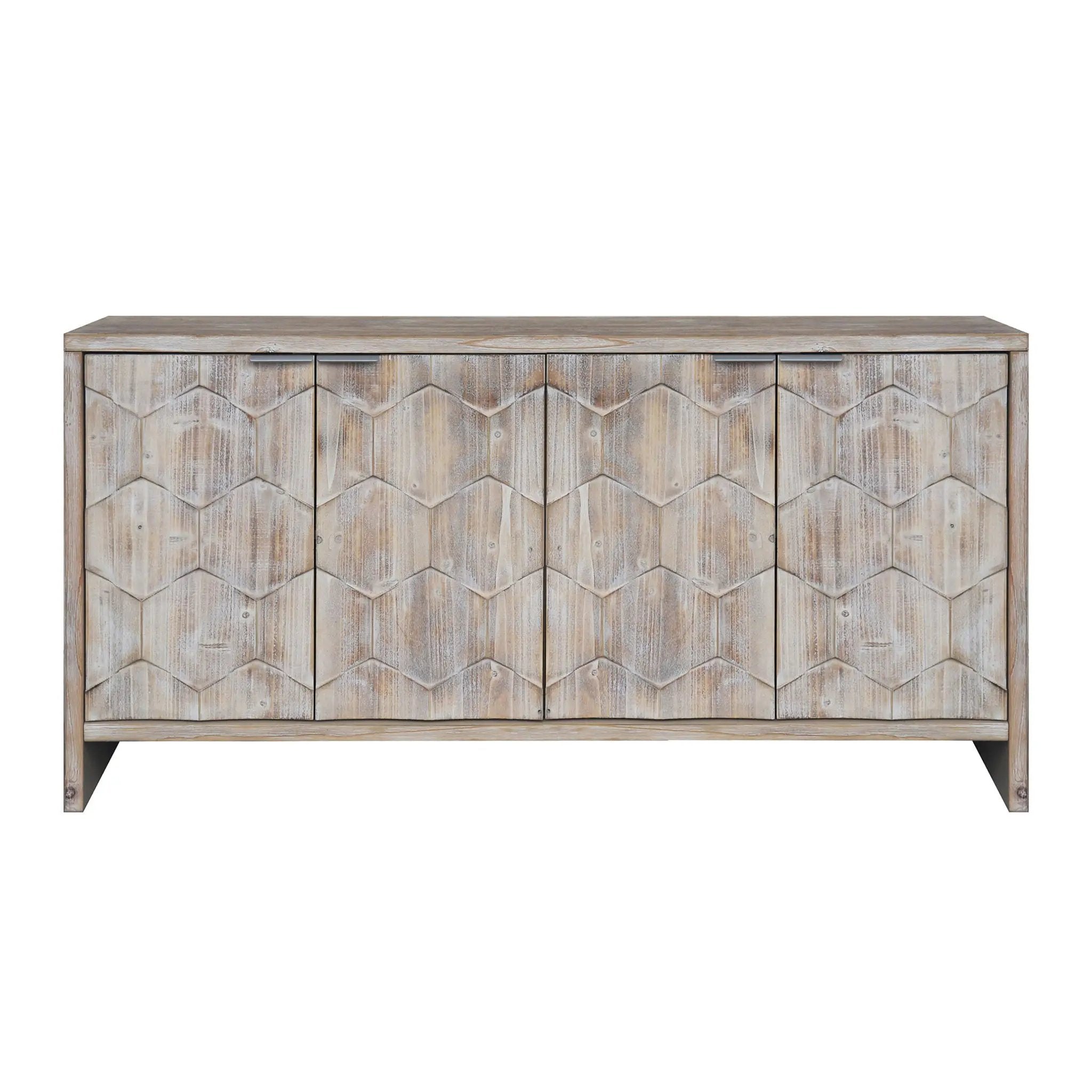 Accent Cabinet Farmhouse Style 4 Door Wooden Cabinet Sideboard Buffet Server Cabinet Storage Cabinet, For Living Room, Entryway, Hallway, Office, Kitchen And Dining Room by Unique Piece Furniture