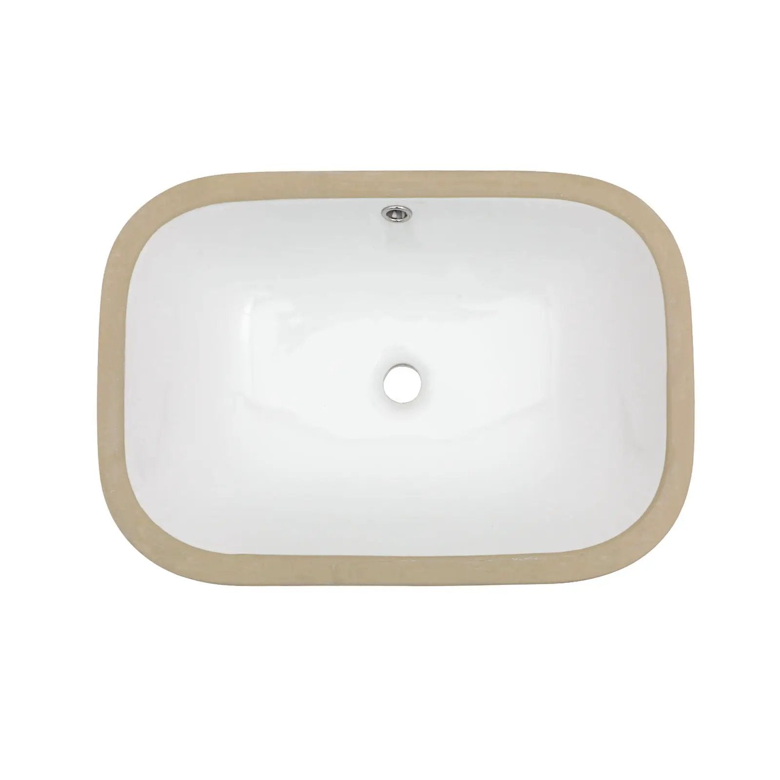 Modern Ceramic Undermount Bathroom Sink With Overflow, High Quality by HouseOfZazla