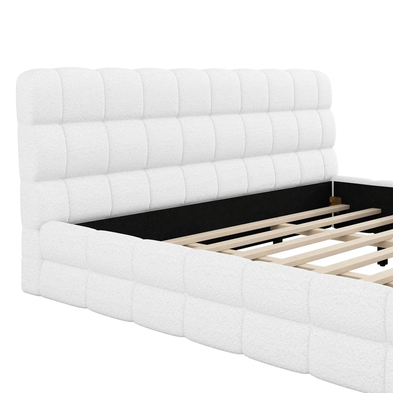 Upholstered Platform Bed With Headboard by Unique Piece Furniture