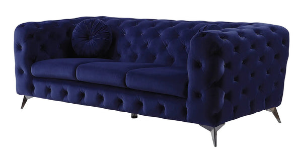 Atronia Blue Velvet Sofa
