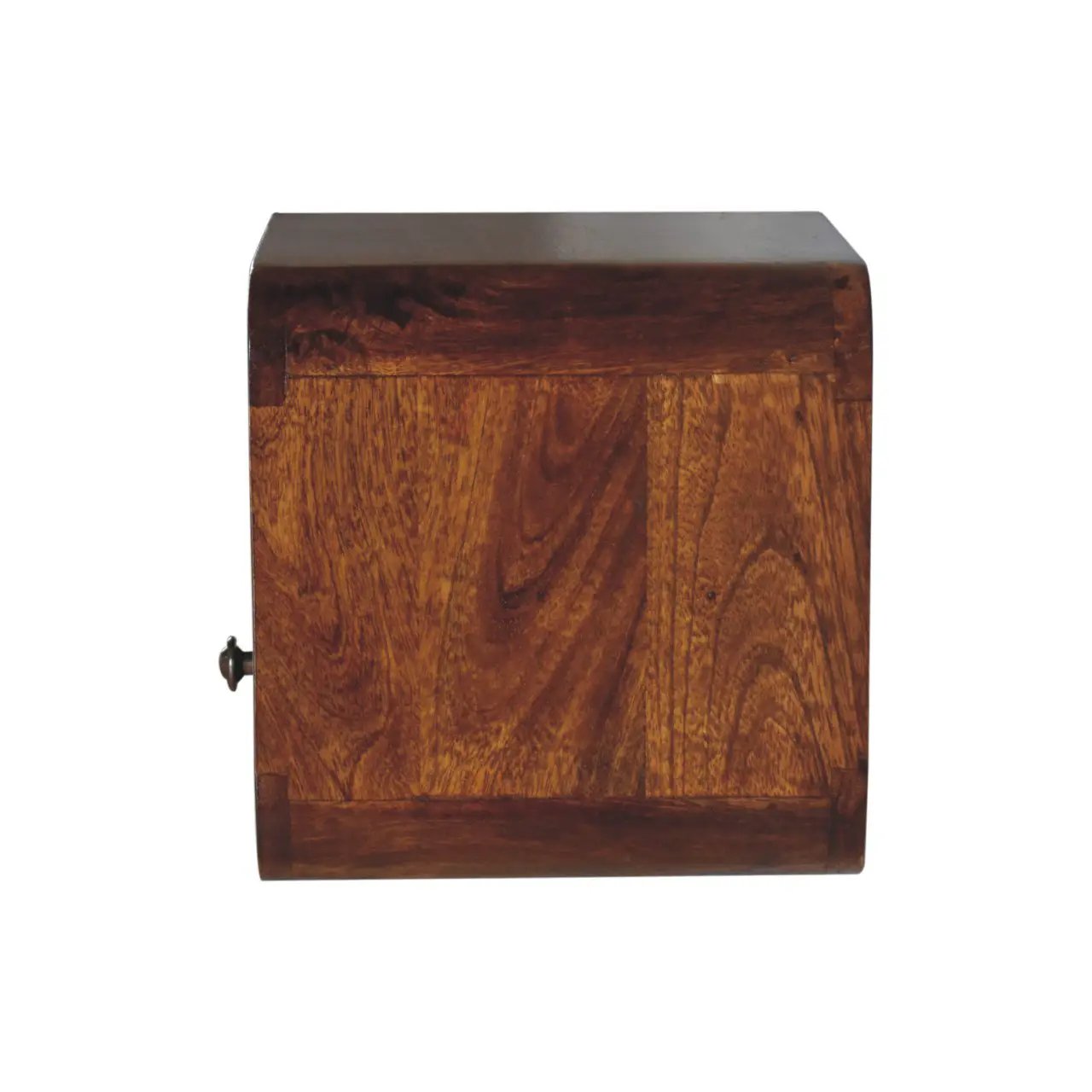 Extra Mini Wall-Mounted Curved Chestnut Nightstand by HouseOfZazla