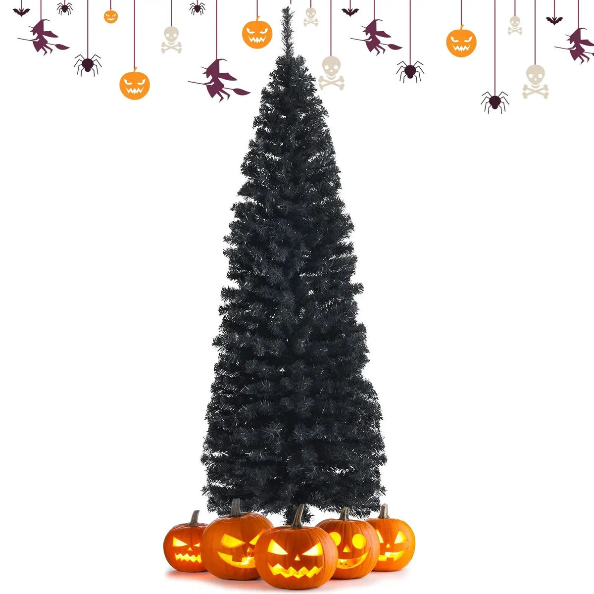 6 Feet Unlit Pencil Slim Tree Artificial Christmas Tree by DirectDeals