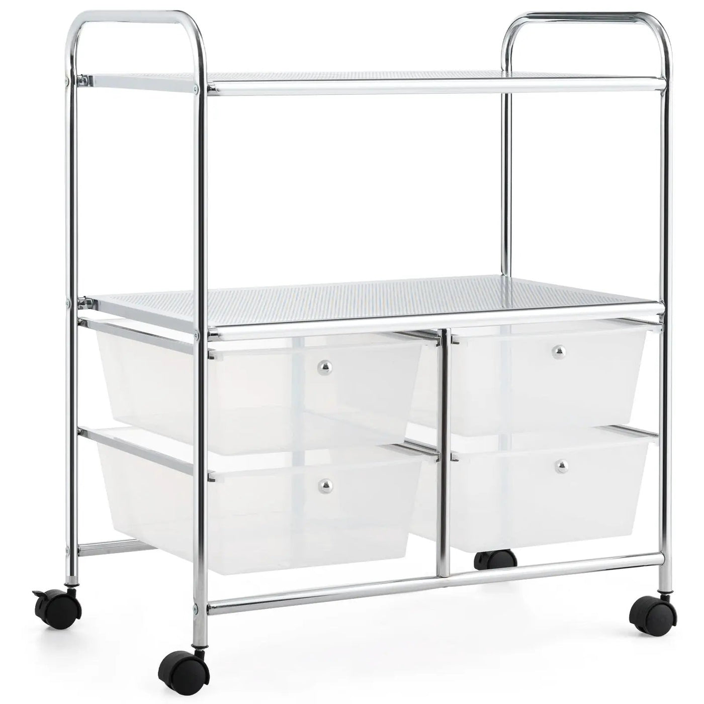 Mobile 4 Drawers Shelves Rolling Storage Cart Rack by DirectDeals