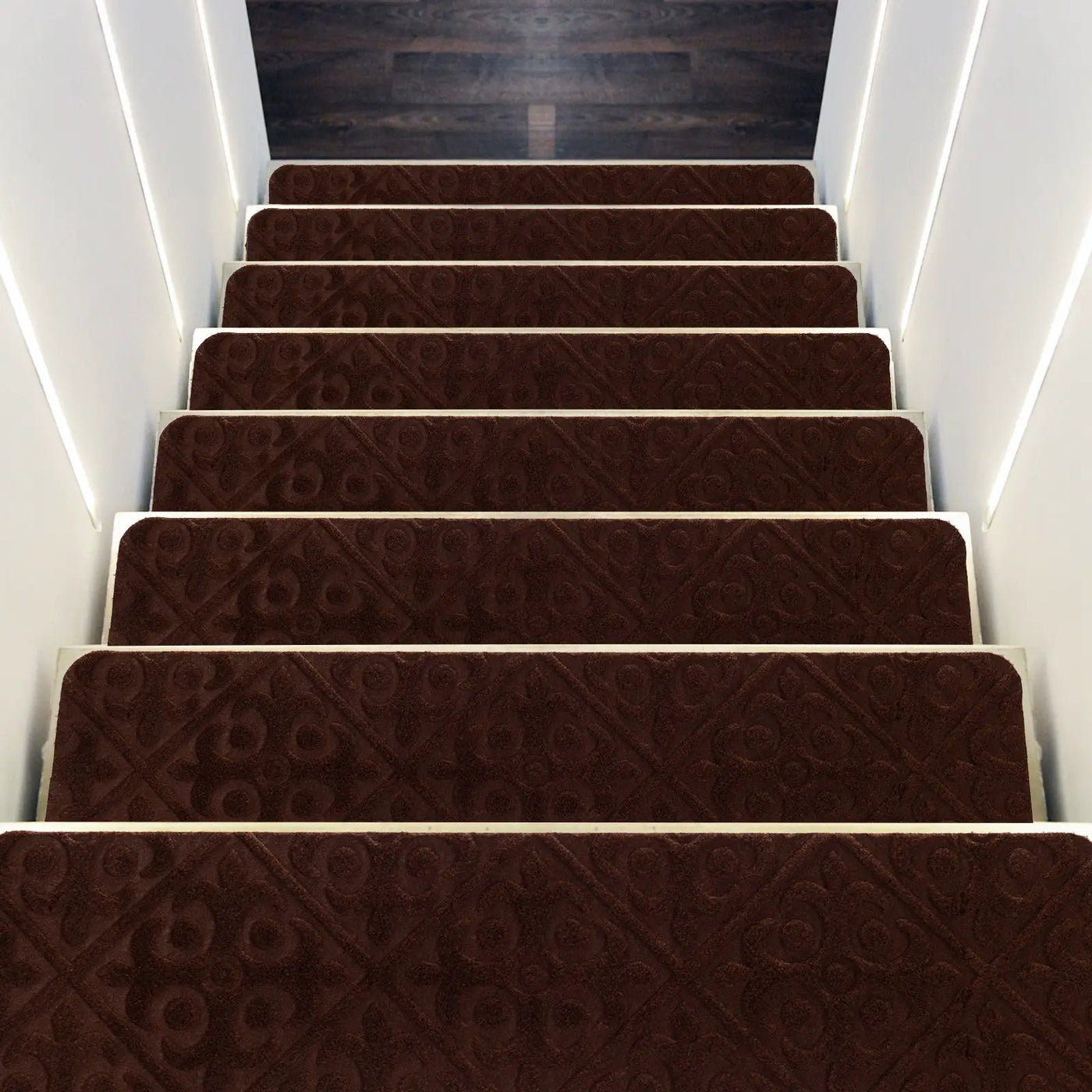 15Pcs Indoor Non-Slip Stair Carpet Mats for Wooden Steps by DirectDeals