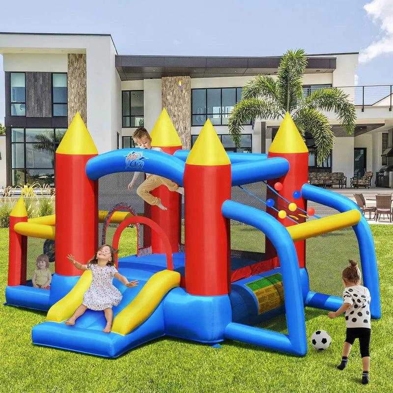 Inflatable Soccer Goal Ball Pit Bounce House Without Blower by DirectDeals
