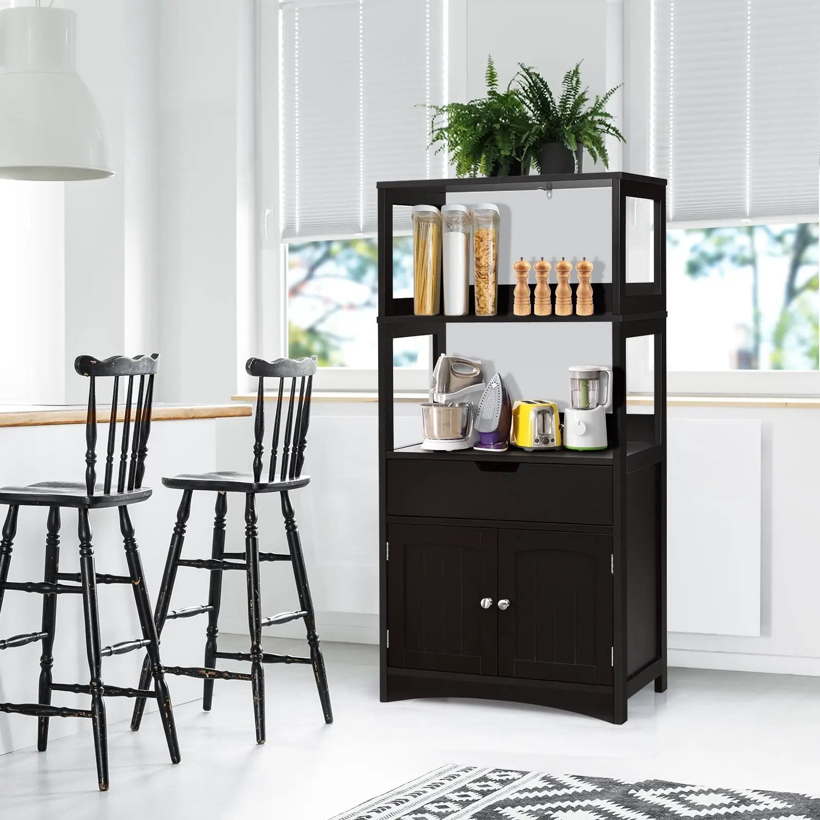 Bathroom Storage Cabinet with Drawer and Shelf Floor Cabinet by DirectDeals
