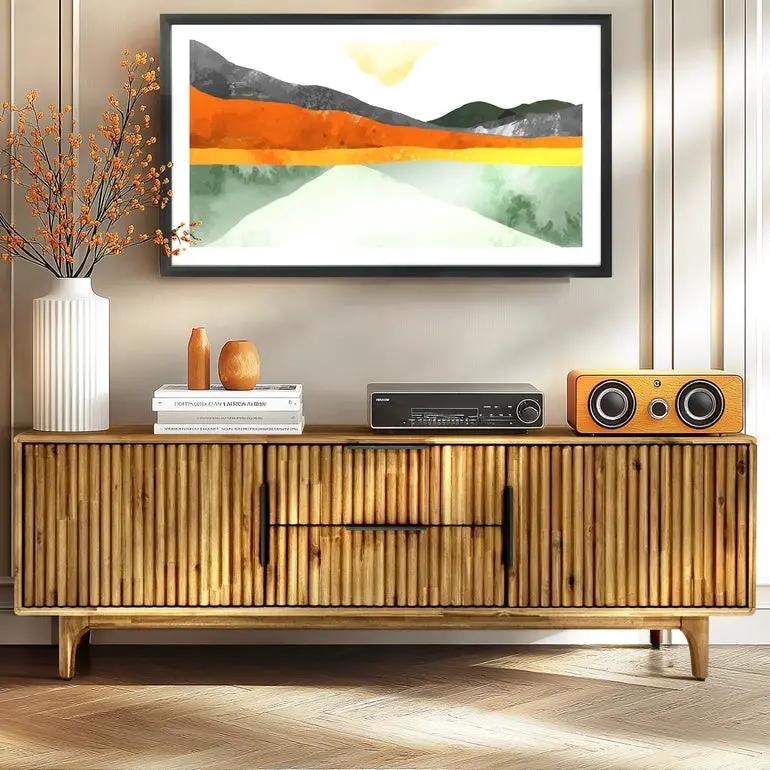 Bosk Wood Fluted TV Stand by Megsu