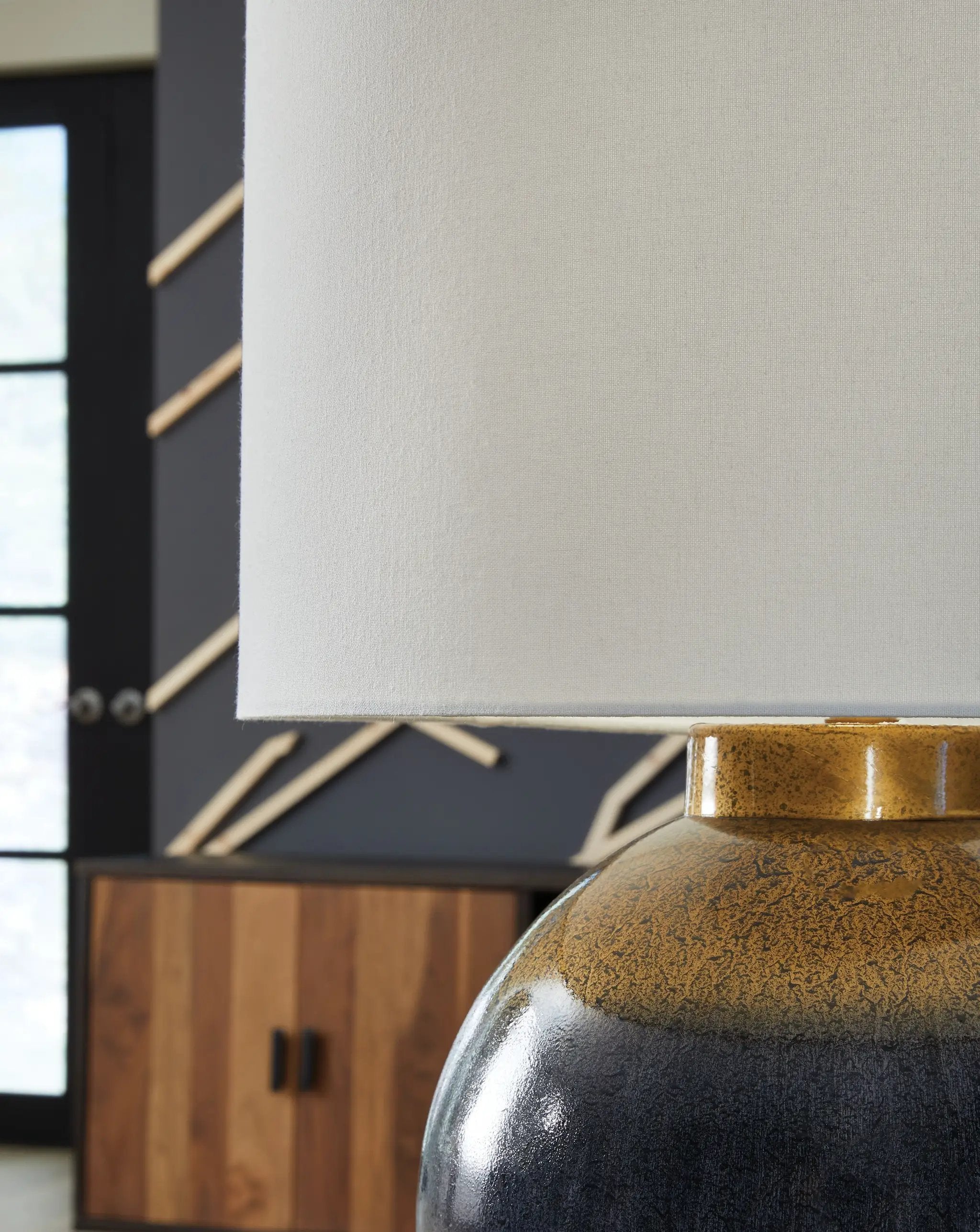 Adara - Metal Table Lamp - Blue / Gold Finish by Unique Piece Furniture