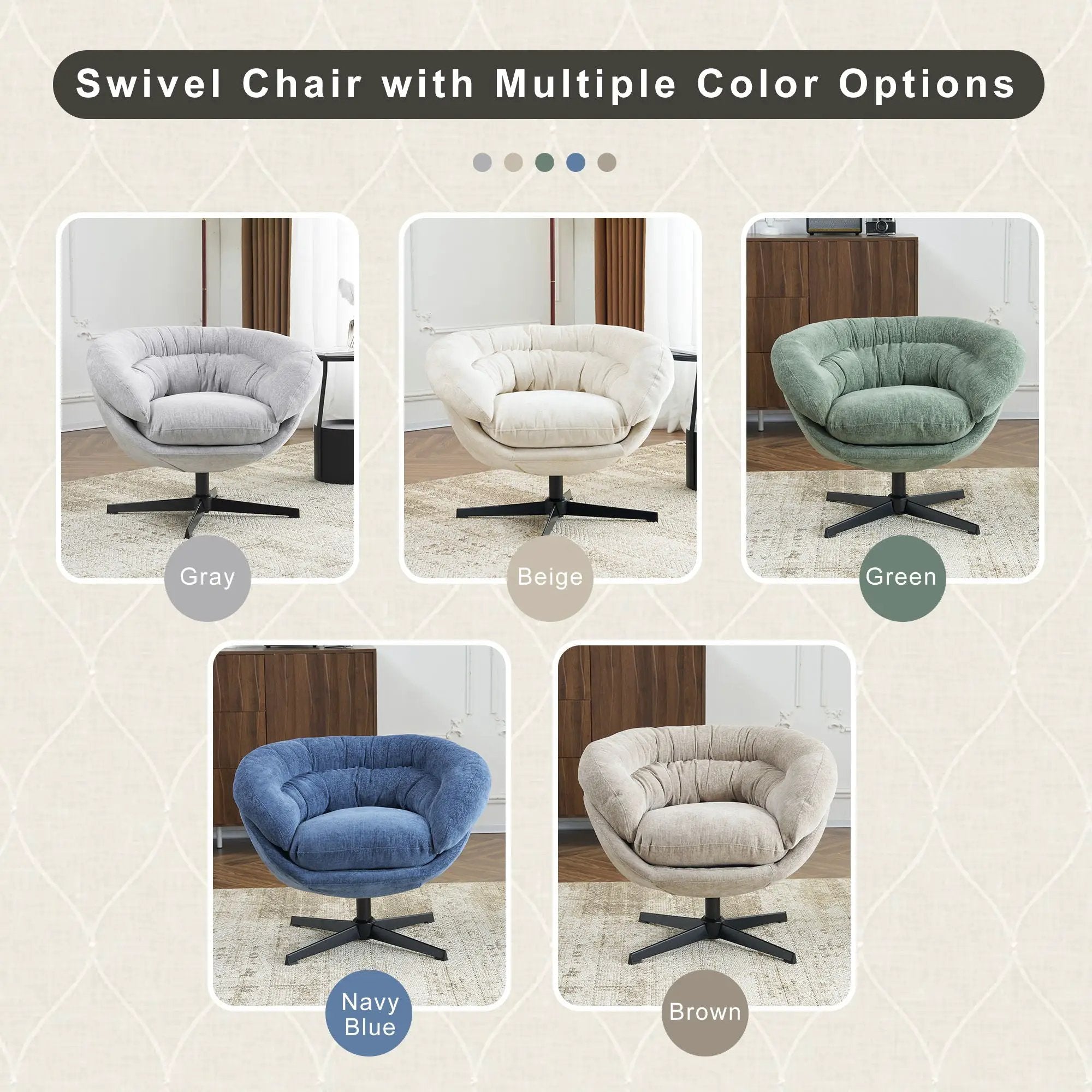 Modern Office Chair With 360 Degree Swivel by HouseOfZazla