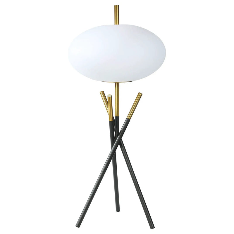Clarendon - Orb Shade Tripod Table Lamp Desk & Bedside Lamp - Black by HouseOfZazla