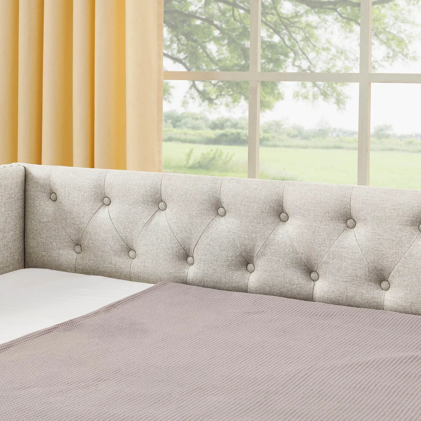 Upholstered Daybed With USB Charging & Pull Out Bed by HouseOfZazla