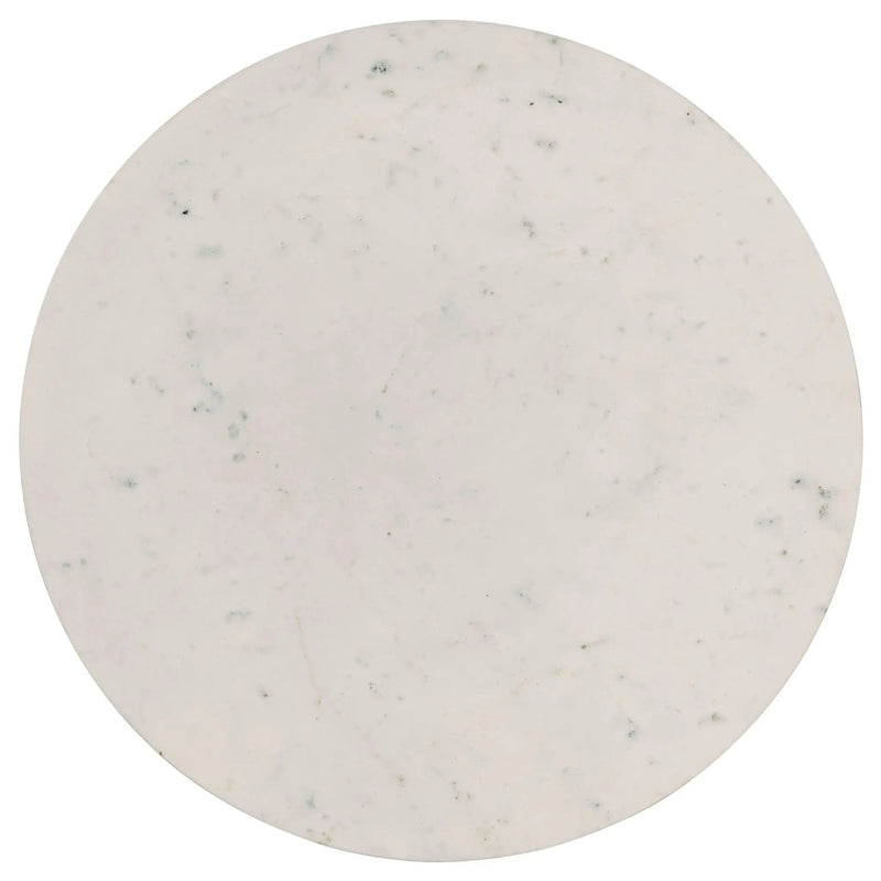 Aldis Round Marble Top Coffee Table White and Natural by Unique Piece Furniture