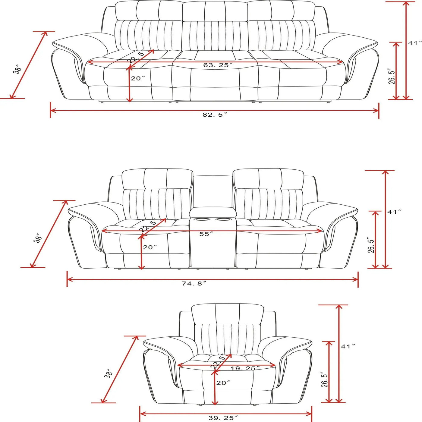Steban - Transitional Style Living Room Set by HouseOfZazla