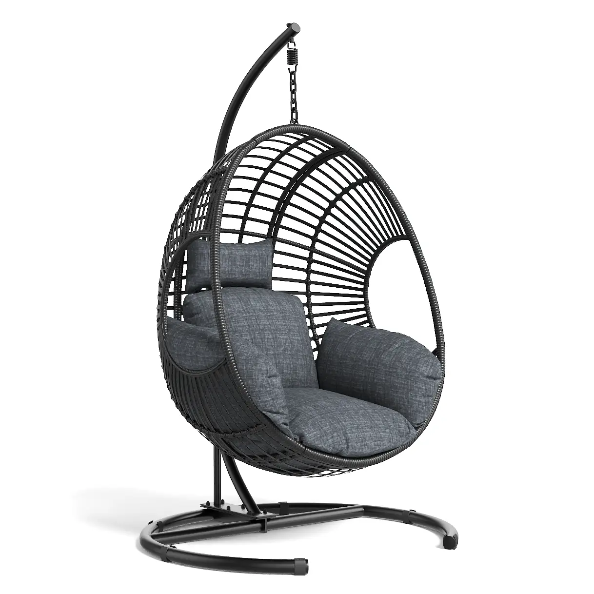 42 Extra Wide U-Base Hanging Egg Chair with Cushion by HouseOfZazla