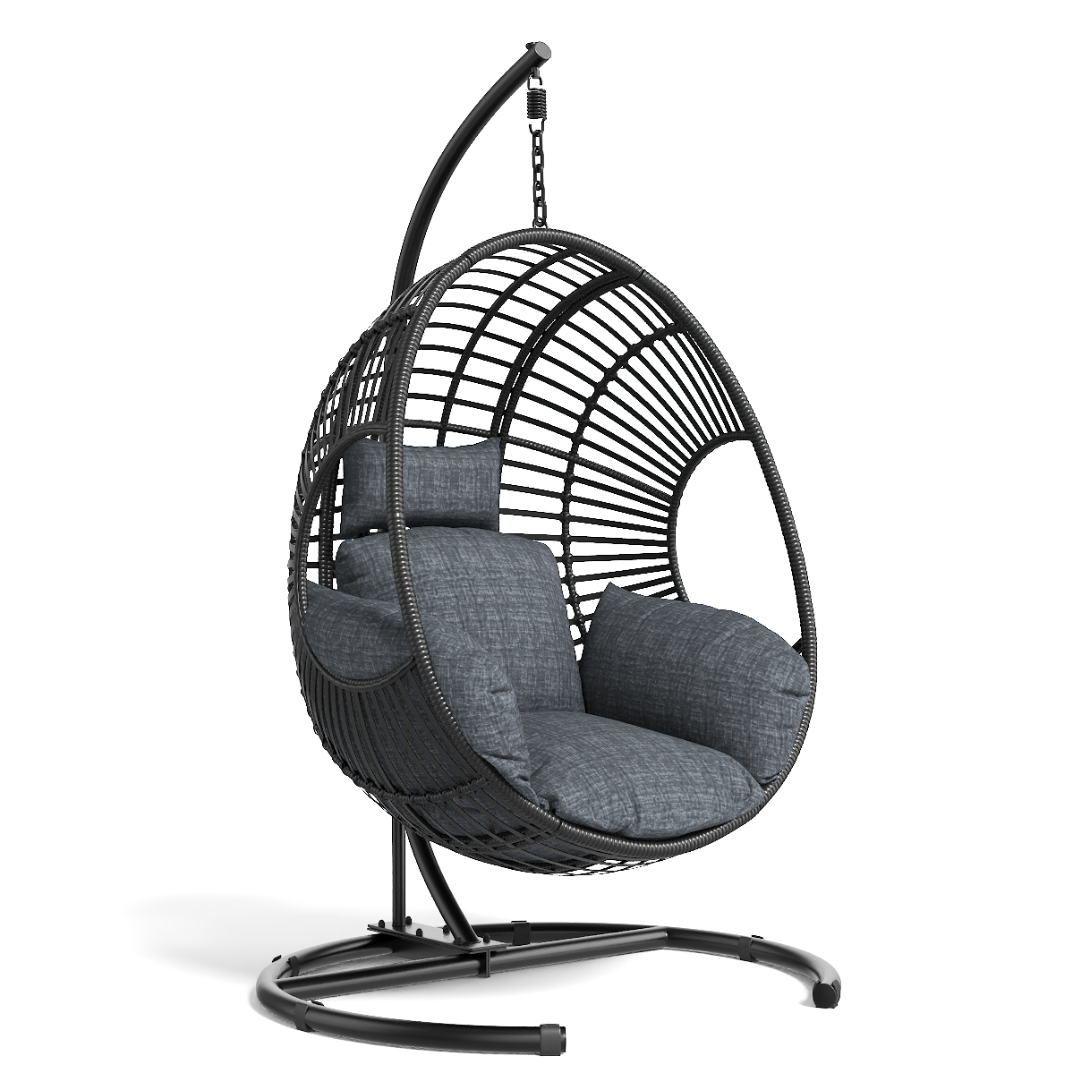 42 Extra Wide U-Base Hanging Egg Chair with Cushion by HouseOfZazla