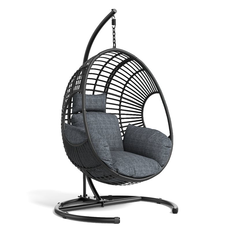 42 Extra Wide U-Base Hanging Egg Chair with Cushion by HouseOfZazla