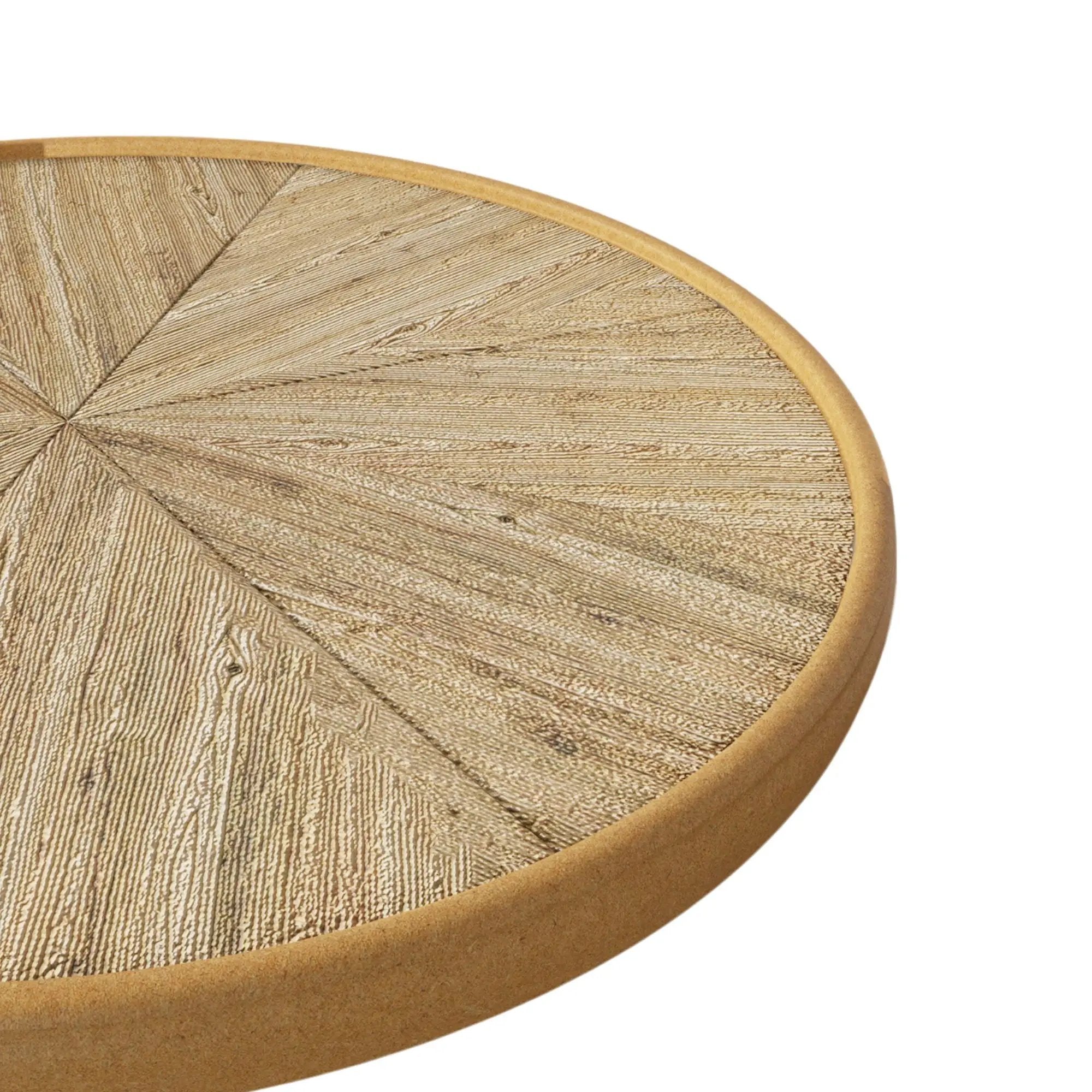 Round End Table With Pedestal Base - Natural Wood by Unique Piece Furniture