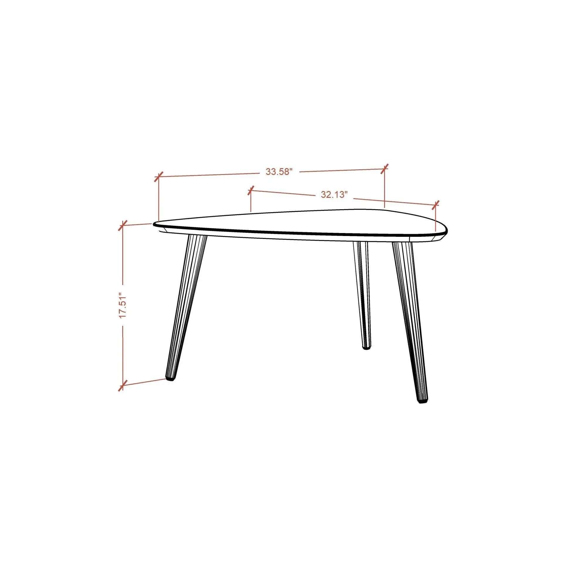 Utopia - Triangle Coffee Table - Off White by HouseOfZazla